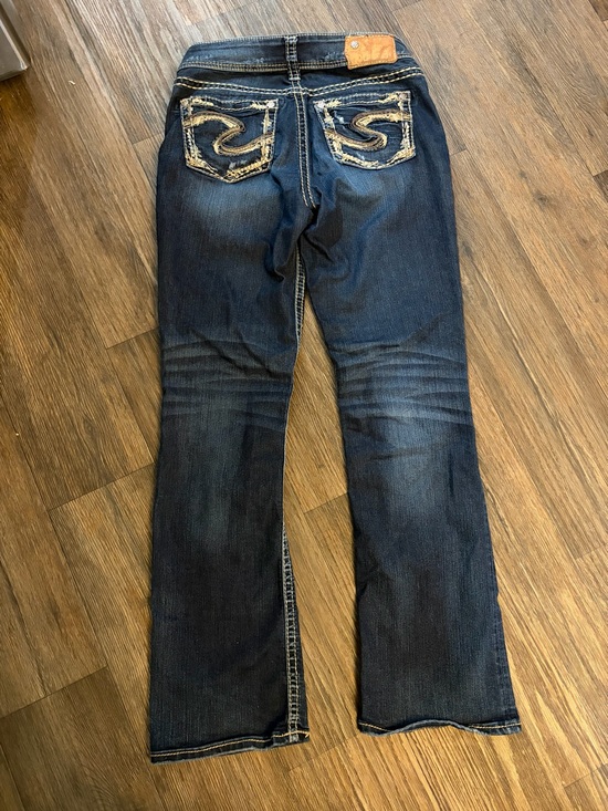 Silver Jeans Denim - Women’s Silver Jeans Co Suki 17 Stretch Slim Boot Beaded Accents Jeans W27/L31